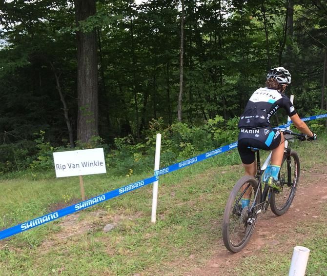 A rider enters the Rip van Winkle section of the course