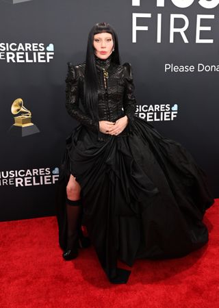 Lady Gaga 2025 Grammys red carpet