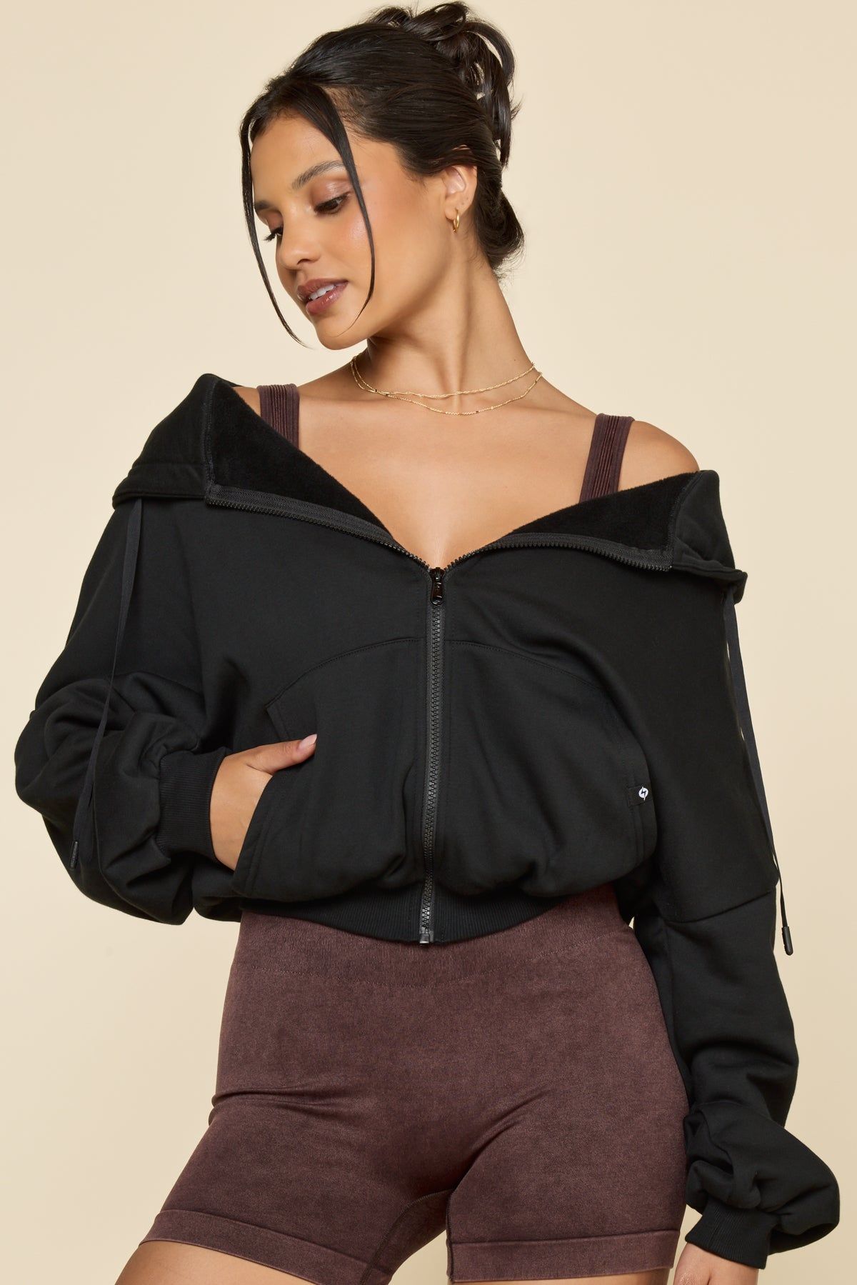 Zip Cloud Hoodie - Black - Xxs/xs