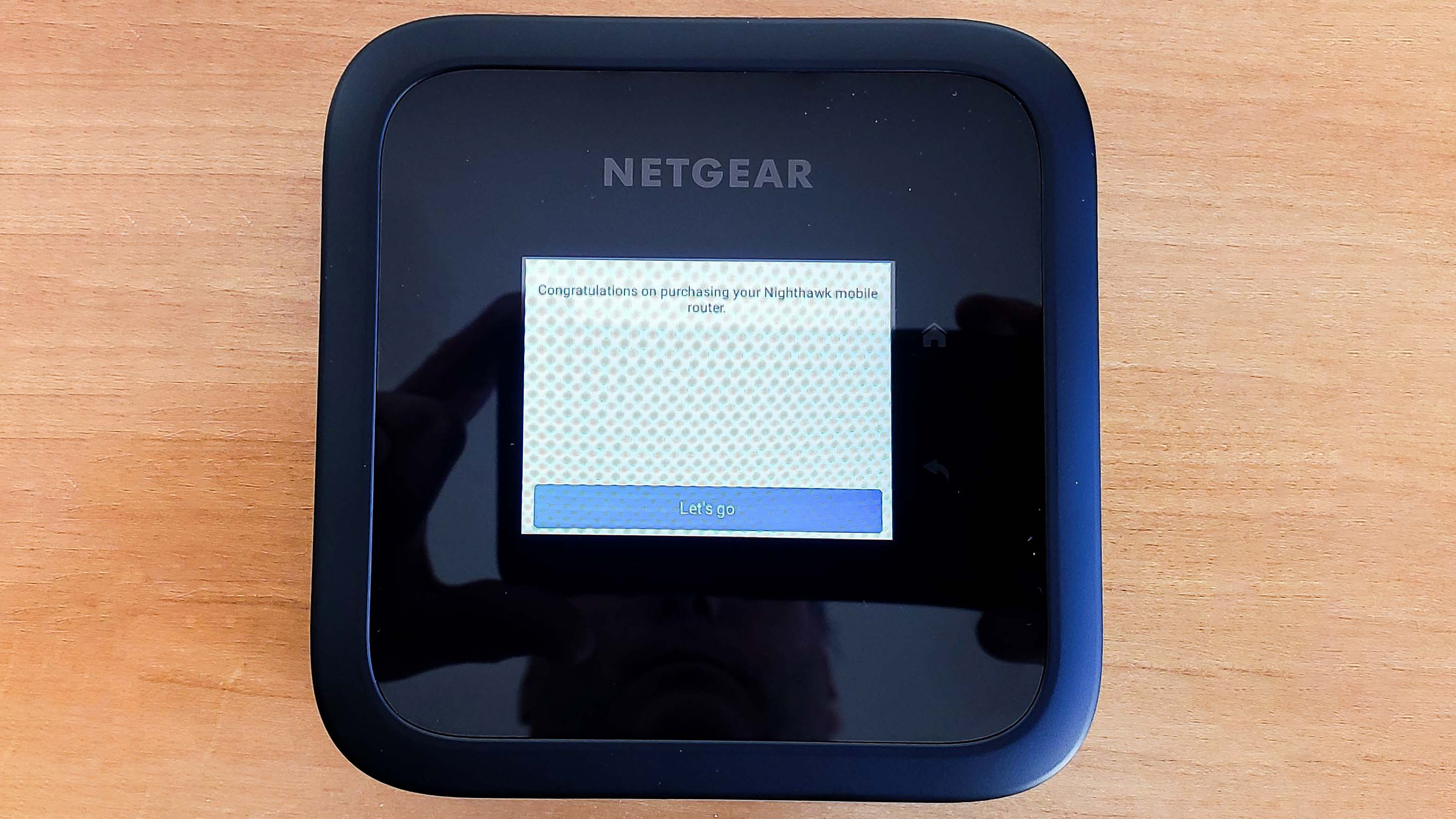 Netgear Nighthawk M6 sitting on the desk