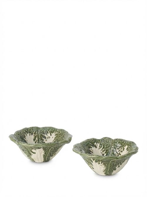 Cabbage Hand Painted Stoneware Mini Dip Dishes