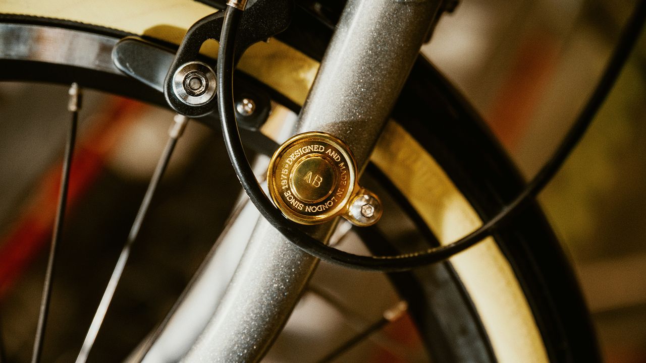Detail shot of Brompton 1975 Edition bicycle