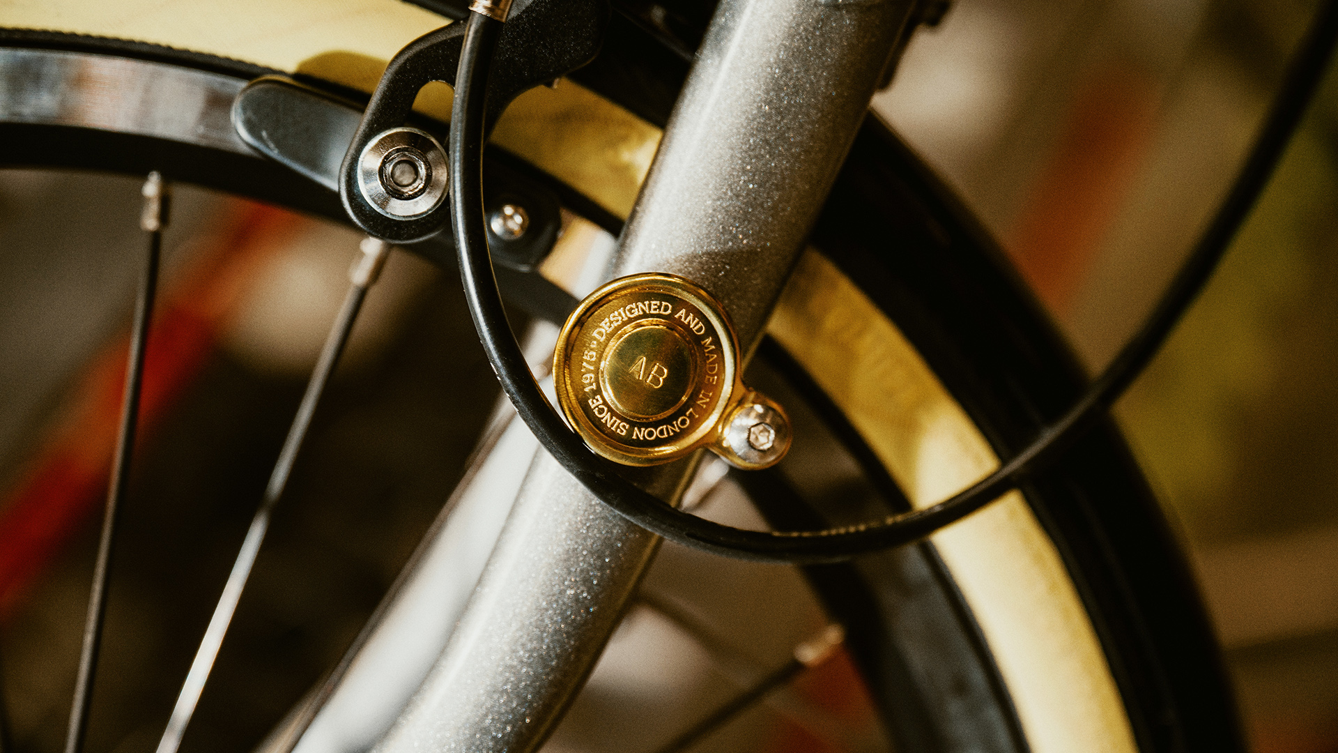 Detail shot of Brompton 1975 Edition bicycle