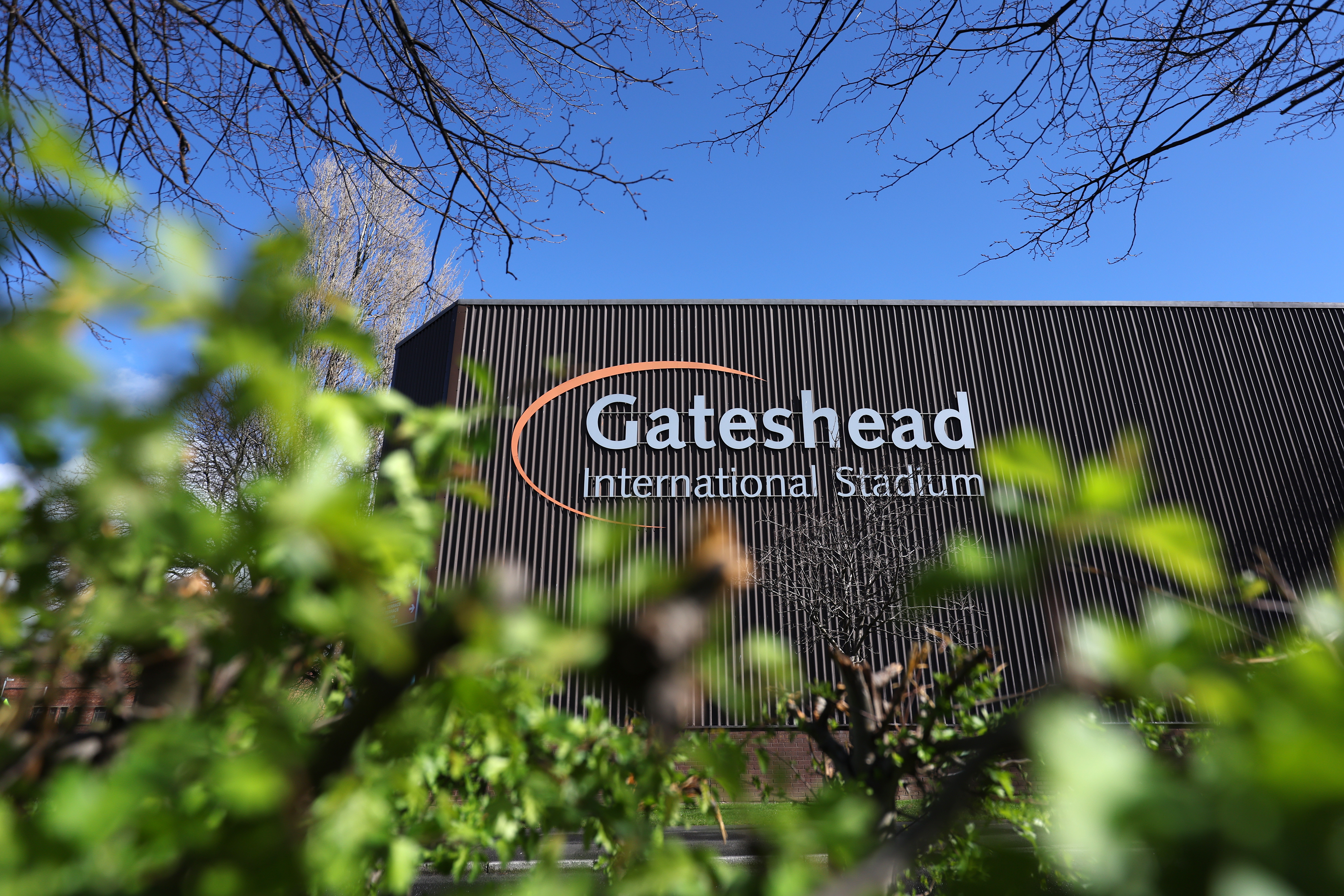 GATESHEAD, ENGLAND - APRIL 05: General view outside the stadium prior to the Barclays Women&amp;amp;apos;s Super League 2 match between Newcastle United and Nottingham Forest at Gateshead International Stadium on April 05, 2026 in Gateshead, England. (Photo by Jess Hornby - WSL/WSL Football via Getty Images)