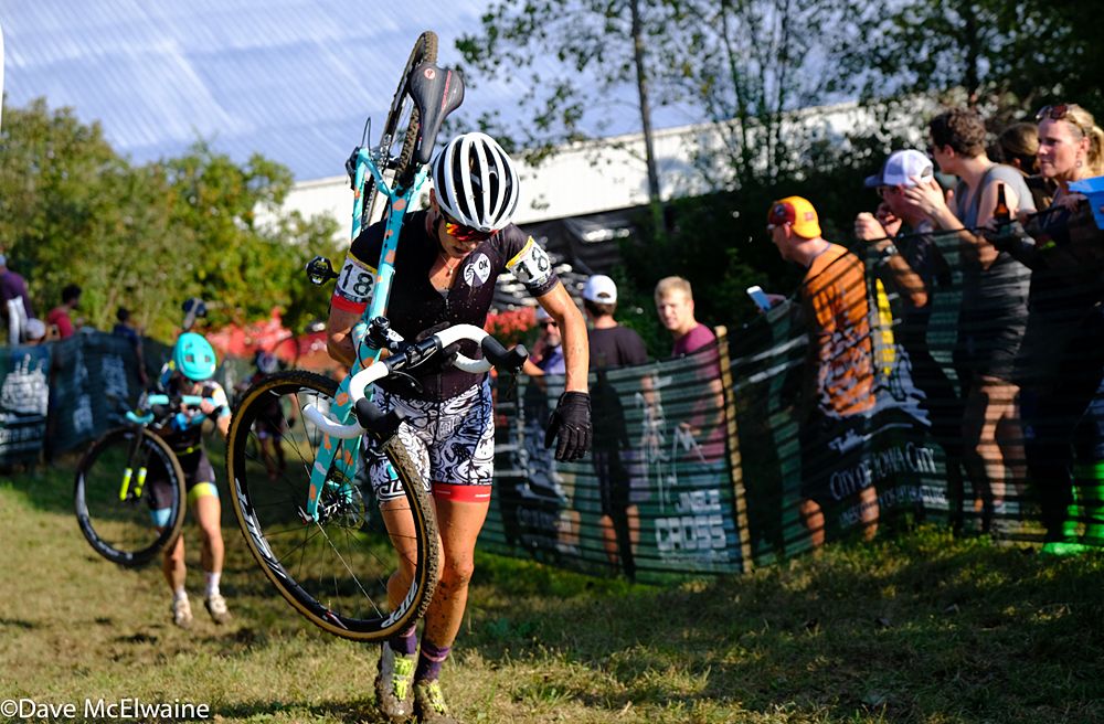 Emily Kachorek (USA) running on Mt. Krumpit