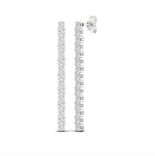 Jared Lab-Created Diamond Drop Earrings 2 Ct Tw Round 14k White Gold