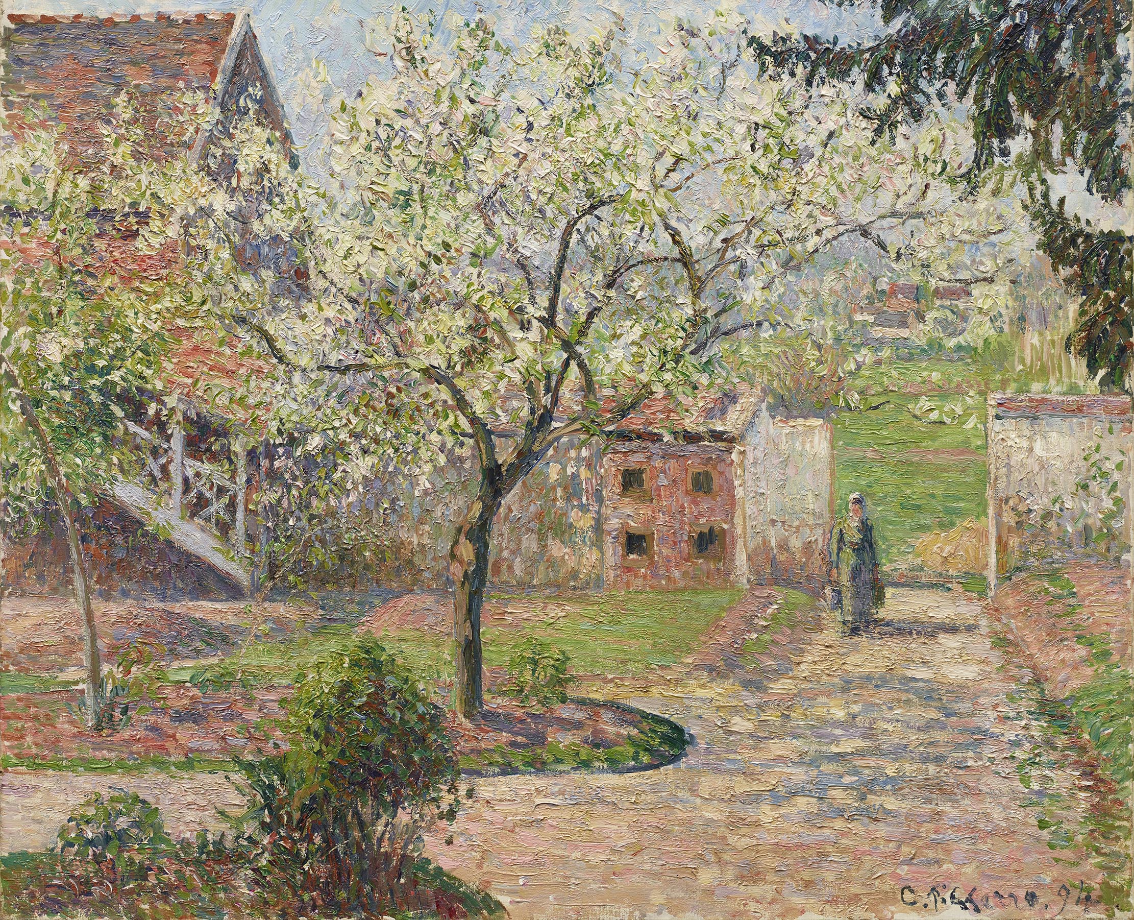 &#039;Plum Trees in Blossom, Eragny&#039; (1894) by Pissarro. Courtesy of the Royal Academy&#039;s exhibition, &#039;Gauguin and the Impressionists: Masterpieces from the Ordrupgaard Collection&#039;