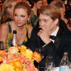 BEVERLY HILLS, CALIFORNIA - JANUARY 05: 77th ANNUAL GOLDEN GLOBE AWARDS -- Pictured: (l-r) Taylor Swift and Joe Alwyn at the 77th Annual Golden Globe Awards held at the Beverly Hilton Hotel on January 5, 2020. -- (Photo by Christopher Polk/NBC/NBCU Photo Bank)