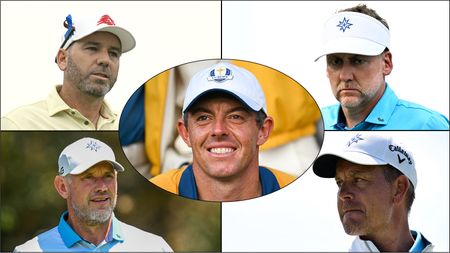 A five-grid picture of Rory McIlroy in the centre and Sergio Garcia, Lee Westwood, Henrik Stenson, and Ian Poulter around the outside