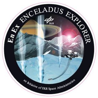 The logo of the German space agency's Enceladus Explorer project, which is studying the technology required for a potential lander mission to the Saturn moon.