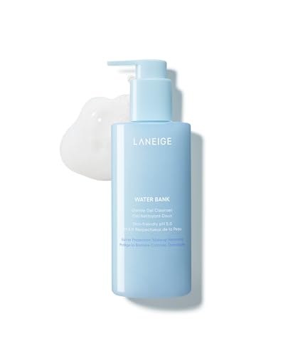 Laneige Water Bank Gentle Gel Cleanser: Ph-Balanced &amp;amp; Barrier-Boosting Gel Cleanser With Blue Hyaluronic Acid