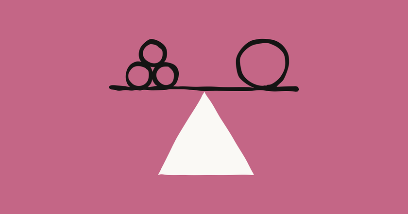 Triangle as a weighing scale