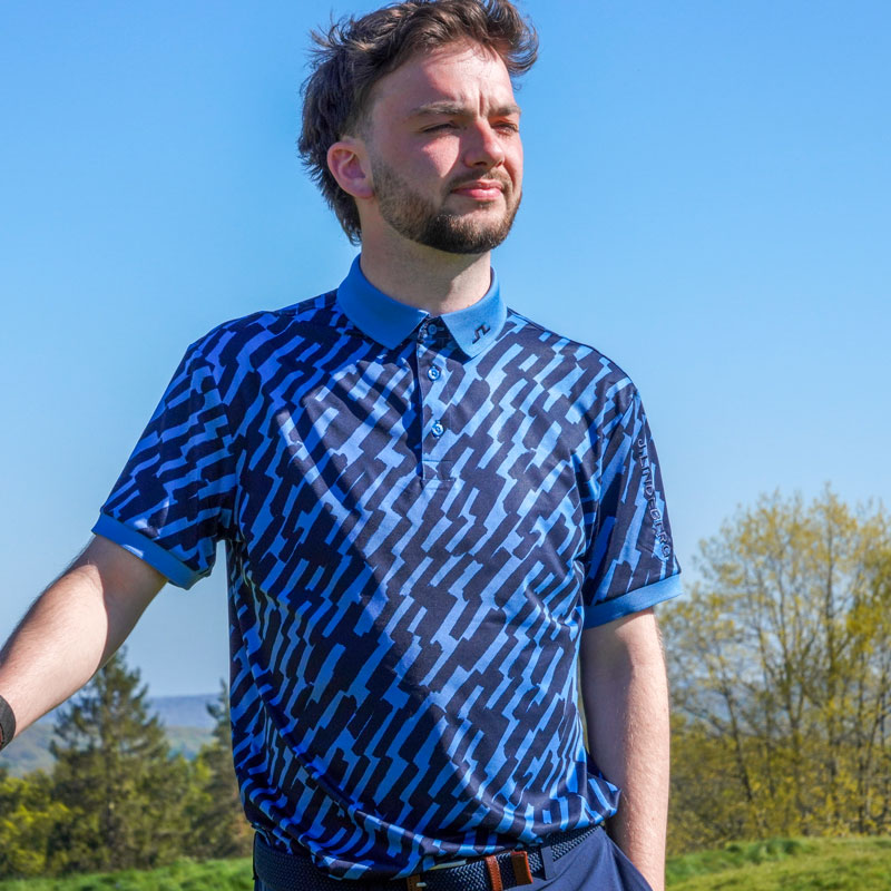 J Lindeberg Tour Tech Print Polo