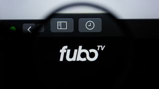 FuboTV logo zoomed in one in a desktop browser