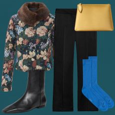 collage of fall fashion items to shop
