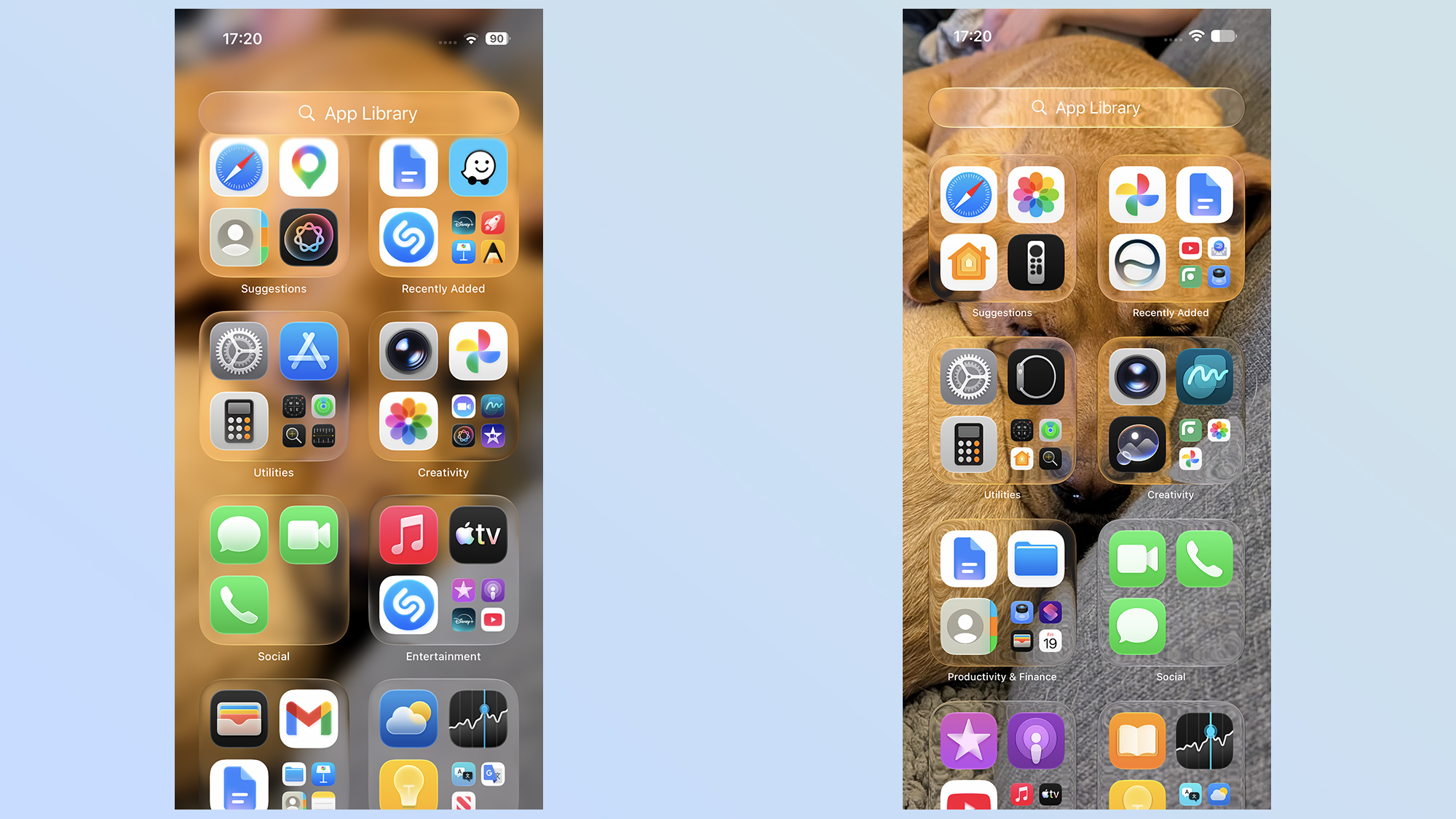 comparaison du verre liquide ios 27 vs ios 26