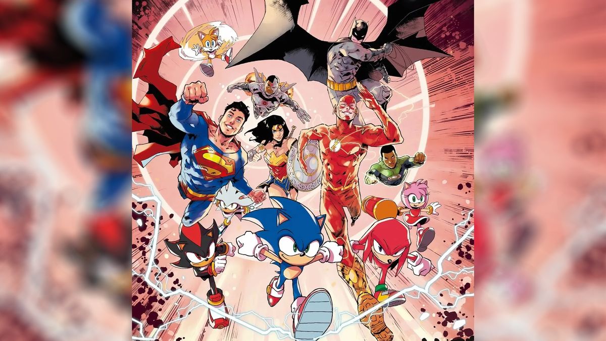 Sonic x DC comic collab artwork