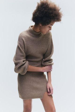 Knitted Turtleneck Dress