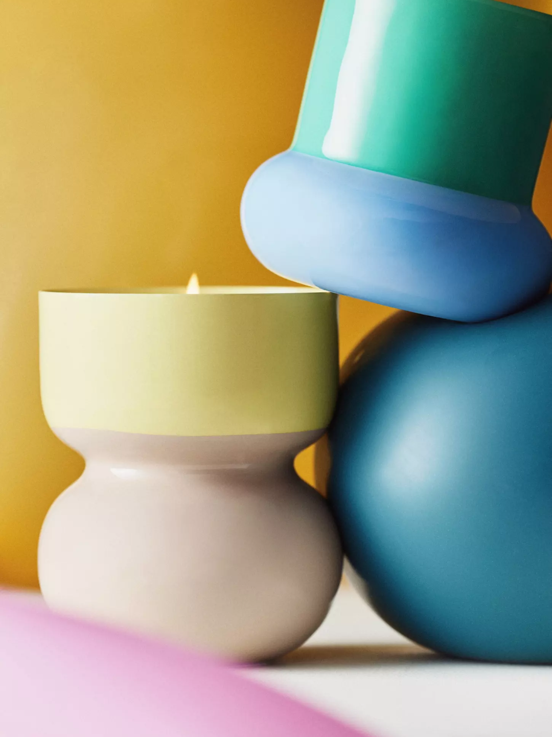 A fresh bergamot and green tea scented candle from Anthropologie