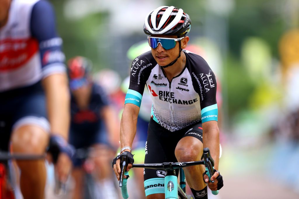 LE CREUSOT FRANCE JULY 02 Esteban Chaves of Colombia and Team BikeExchange at arrival during the 108th Tour de France 2021 Stage 7 a 2491km km stage from Vierzon to Le Creusot 369m LeTour TDF2021 on July 02 2021 in Le Creusot France Photo by Tim de WaeleGetty Images