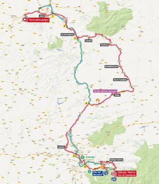 2013 Vuelta a Espana stage 10 map