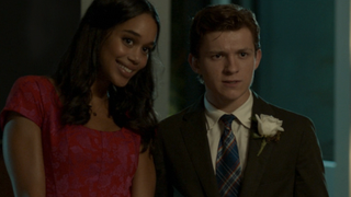 Laura Harrier and Tom Holland