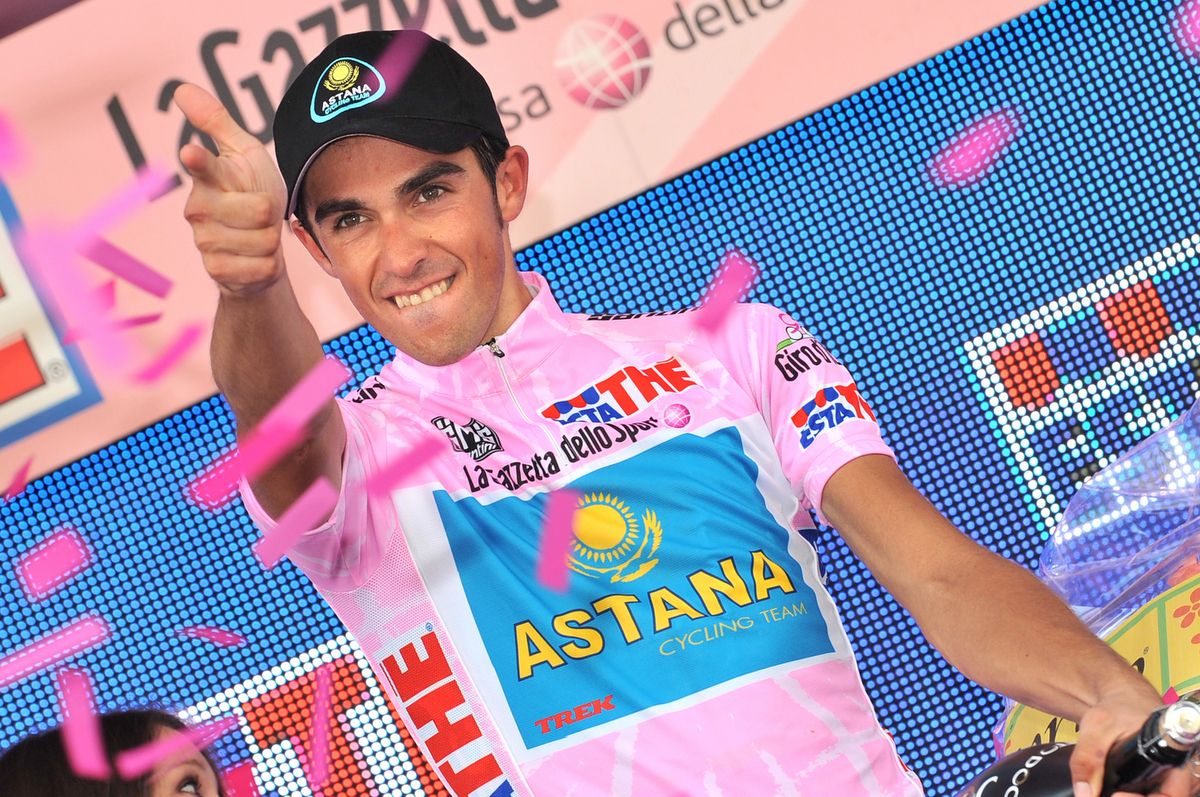 A first Giro win for Alberto 'Pistolero' Contador in 2008 and first of two Grand Tour wins for the season