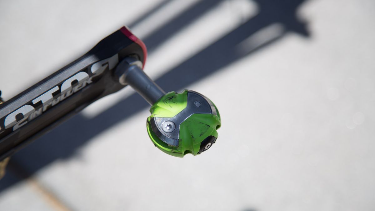 Speedplay pedals in Dimension Data green
