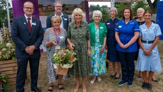 Camilla, Duchess of Cornwall meets with the carers of the Rowcroft Hospice during the 200th anniversary celebration event of The Maritime and Coastguard Agency