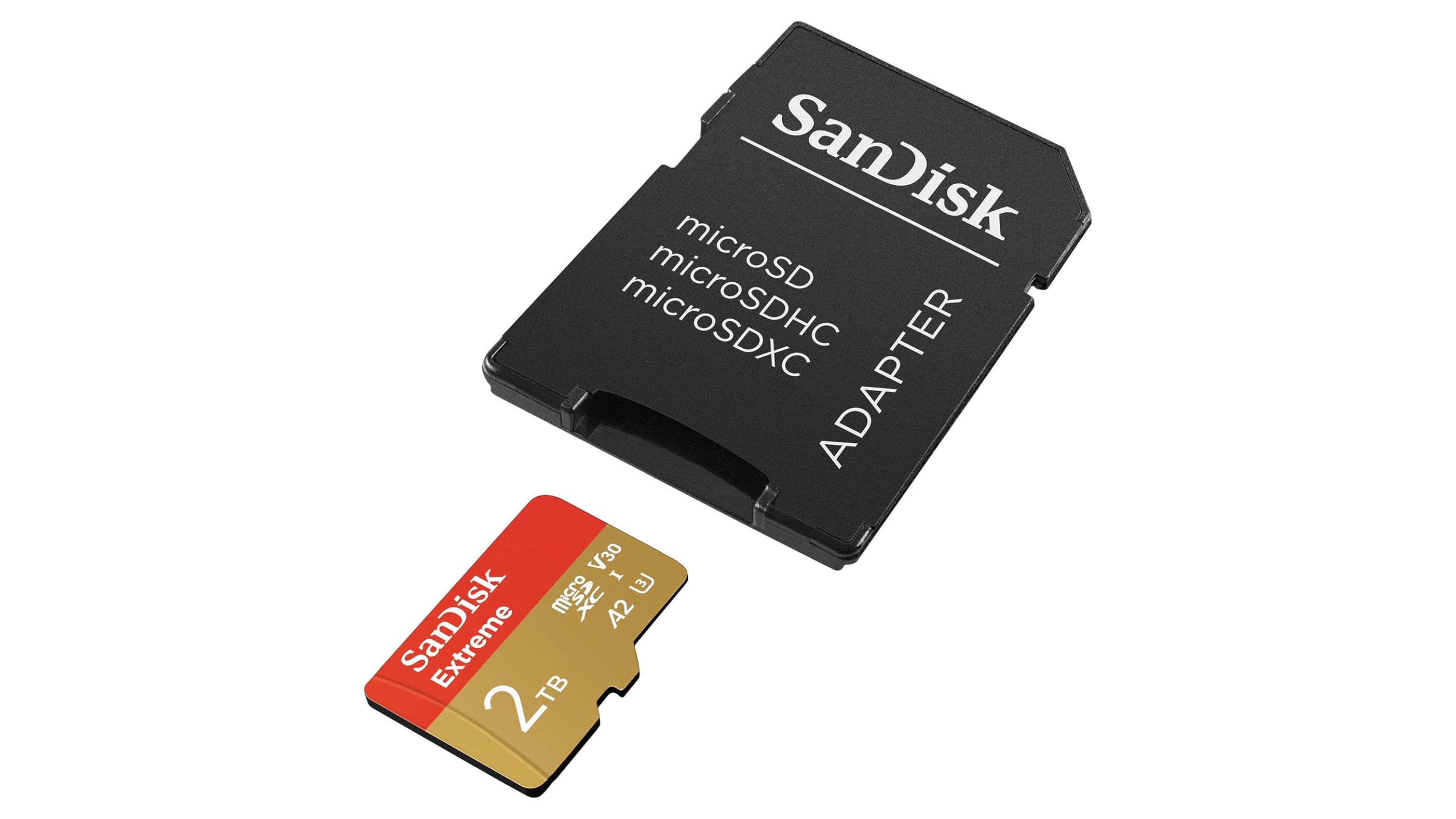 Carte mémoire SanDisk Extreme 2 To et adaptateur