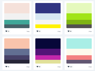 Website layouts: colours