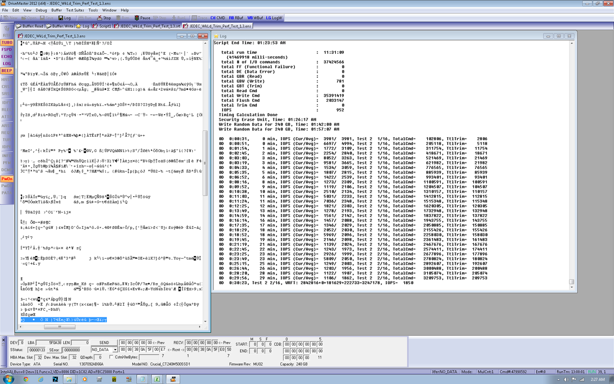 SSD 730 Series TRIM Command Testing