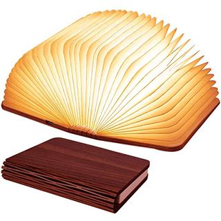 Vergissm Wooden Book Light, 3 Colors Folding Book Lamp White Light/yellow Light/warm Yellow Light Colors Led Book Light for Home Decor Birthday Gift