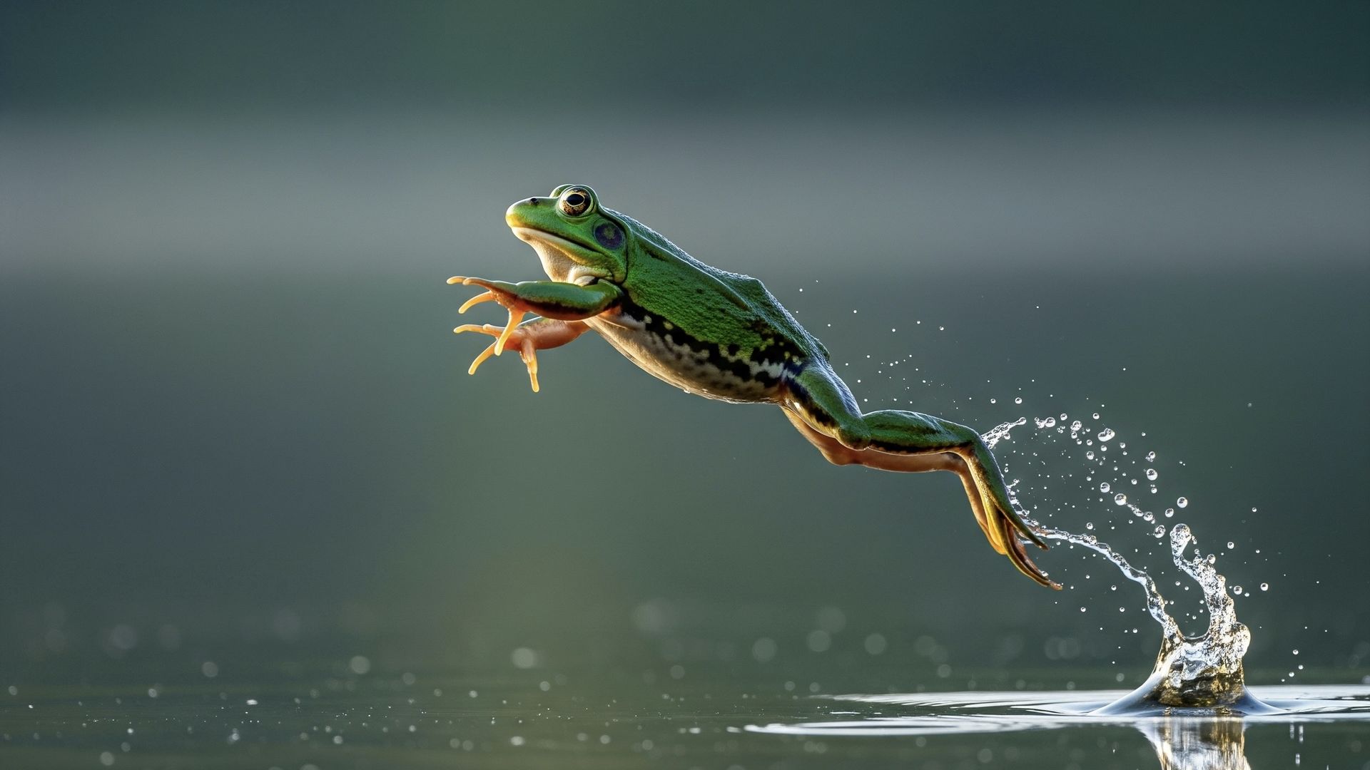 Roboticists showcase tiny, frog-like robot that can hop across wet surfaces and swim