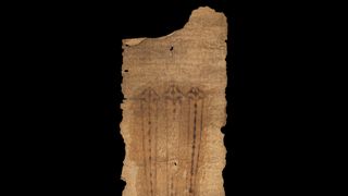 The birthing scroll has text from Christian prayers on both sides, and heavily-worn illustrations that may have been pressed or kissed by its wearers, including the three crucifixion nails of Christ.