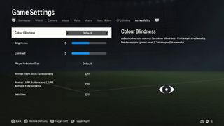 EA Sports FC 24 Zugänglichkeitsoptionen im Einstellungsmenü