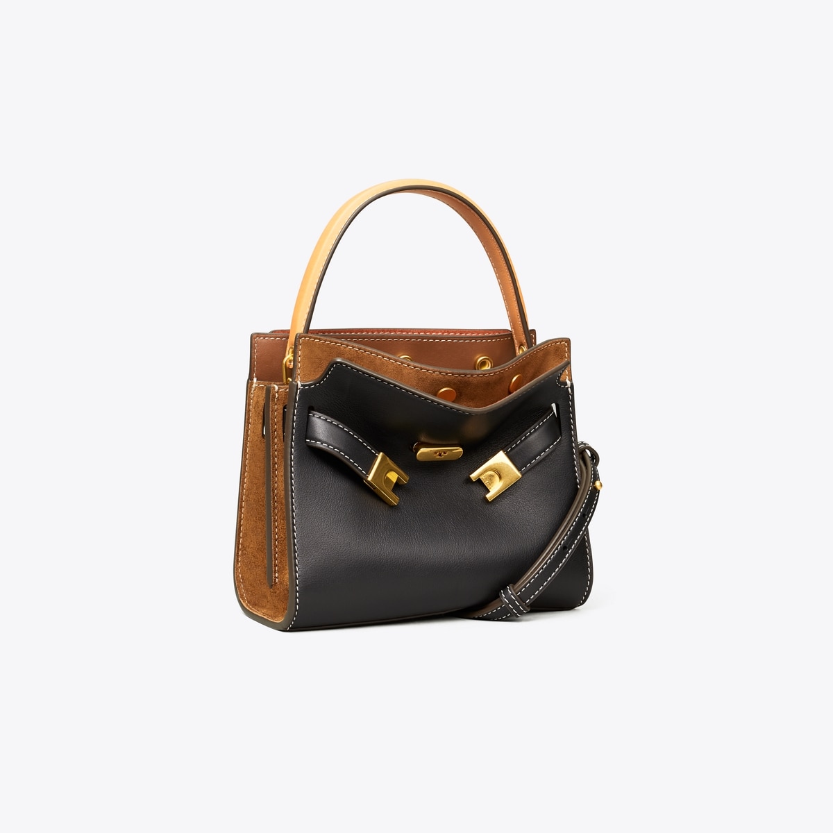 Petite Lee Radziwill Double Bag in Black, Size Os