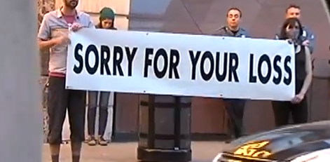 Westboro Baptist Church left confused by &amp;#039;Sorry for your loss&amp;#039; counter-protest