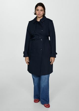 Mango Classic Trench Coat With Belt 