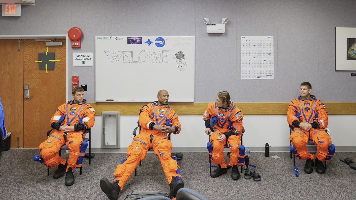 Artemis 2 moon astronauts suit up and enter their Orion spacecraft