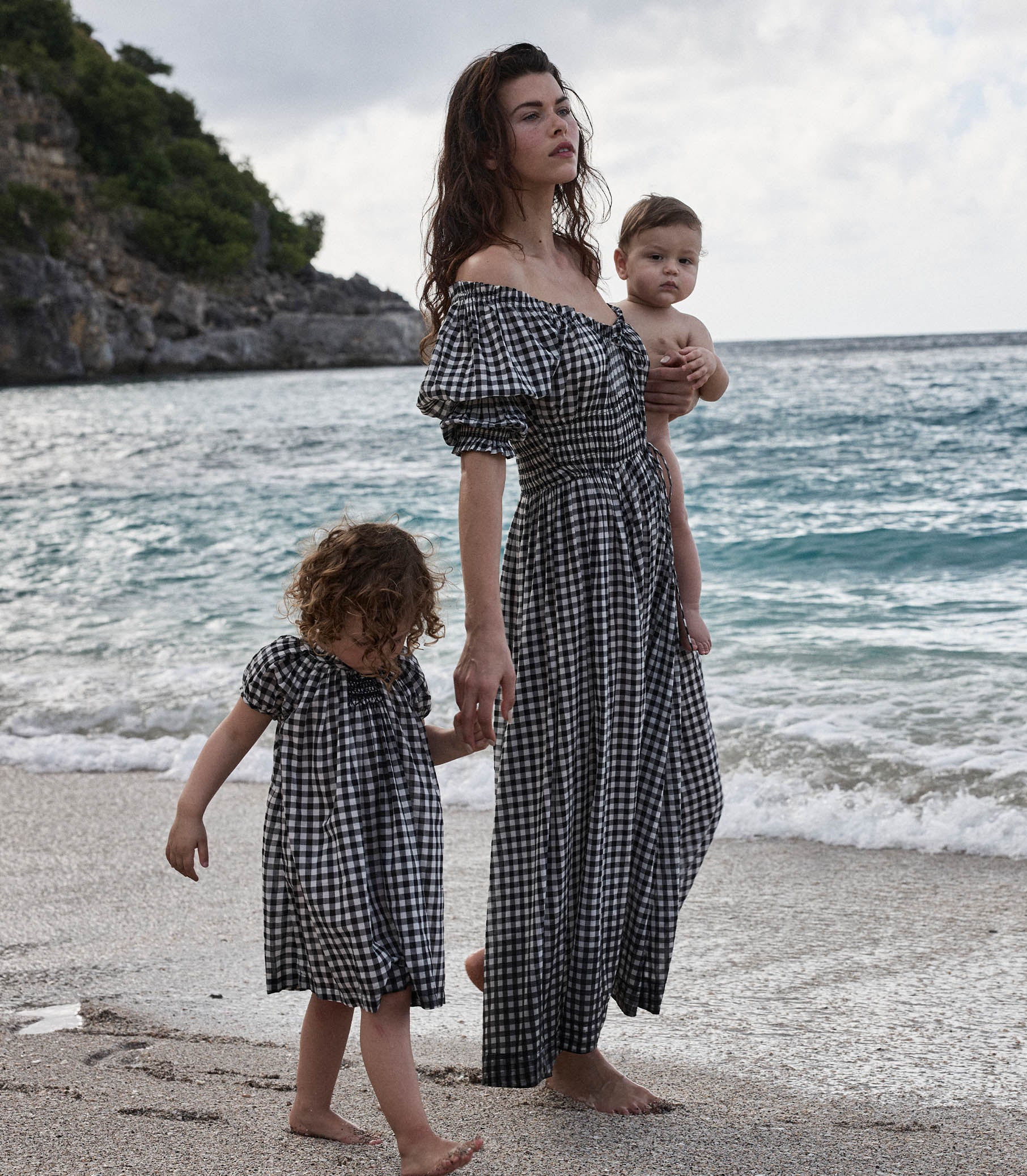 Ischia Dress -- Noir Greta Gingham
