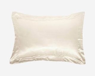 white silk pillowcase by Gingerlily against grey background