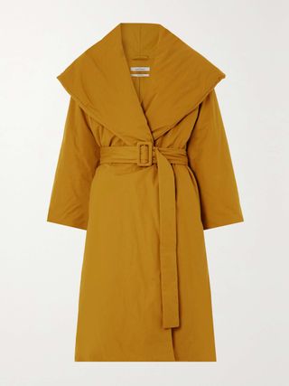 + Net Sustain Belted Padded Organic Cotton Coat