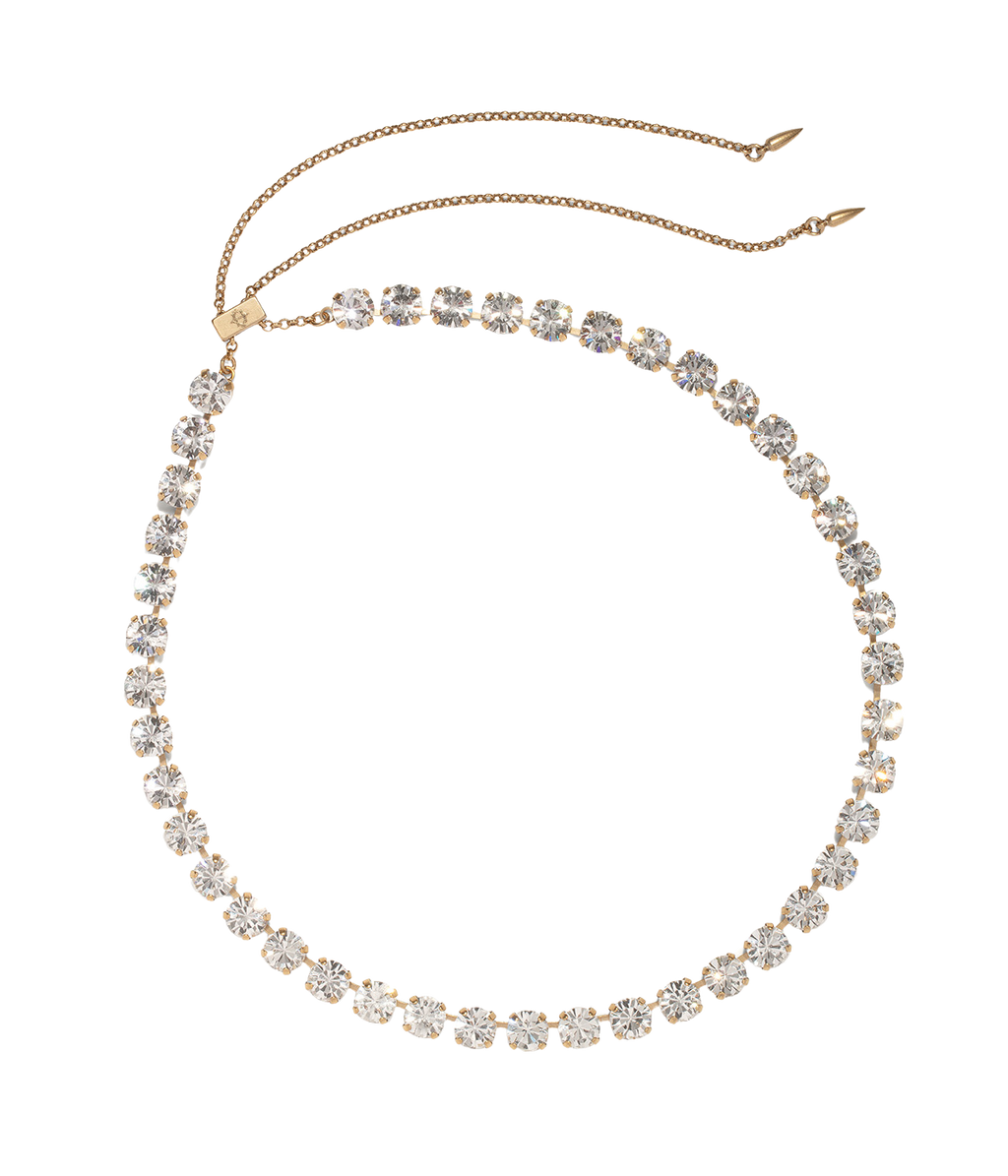 Arista Slider Necklace in Crystal