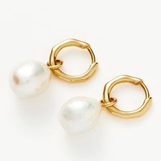 Missoma Pearl drop earrings 