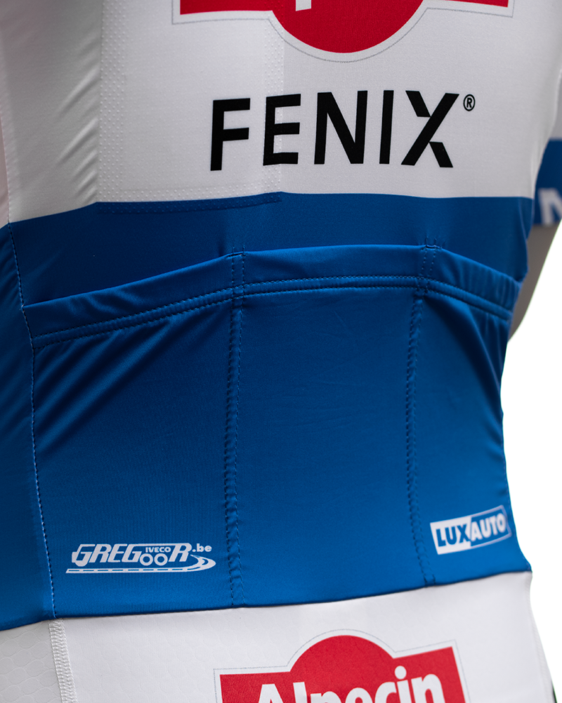 Matheiu Van der Poel's national champions skinsuit - close up