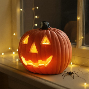 Halloween Pumpkin Lantern With Led and Battery Power