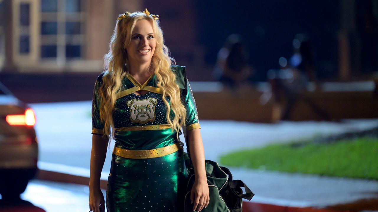Rebel Wilson as Stephanie Conway, in a cheerleading outfit in Netflix's Senior Year