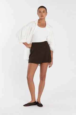 Julie Bitter Choc Tailored Skort