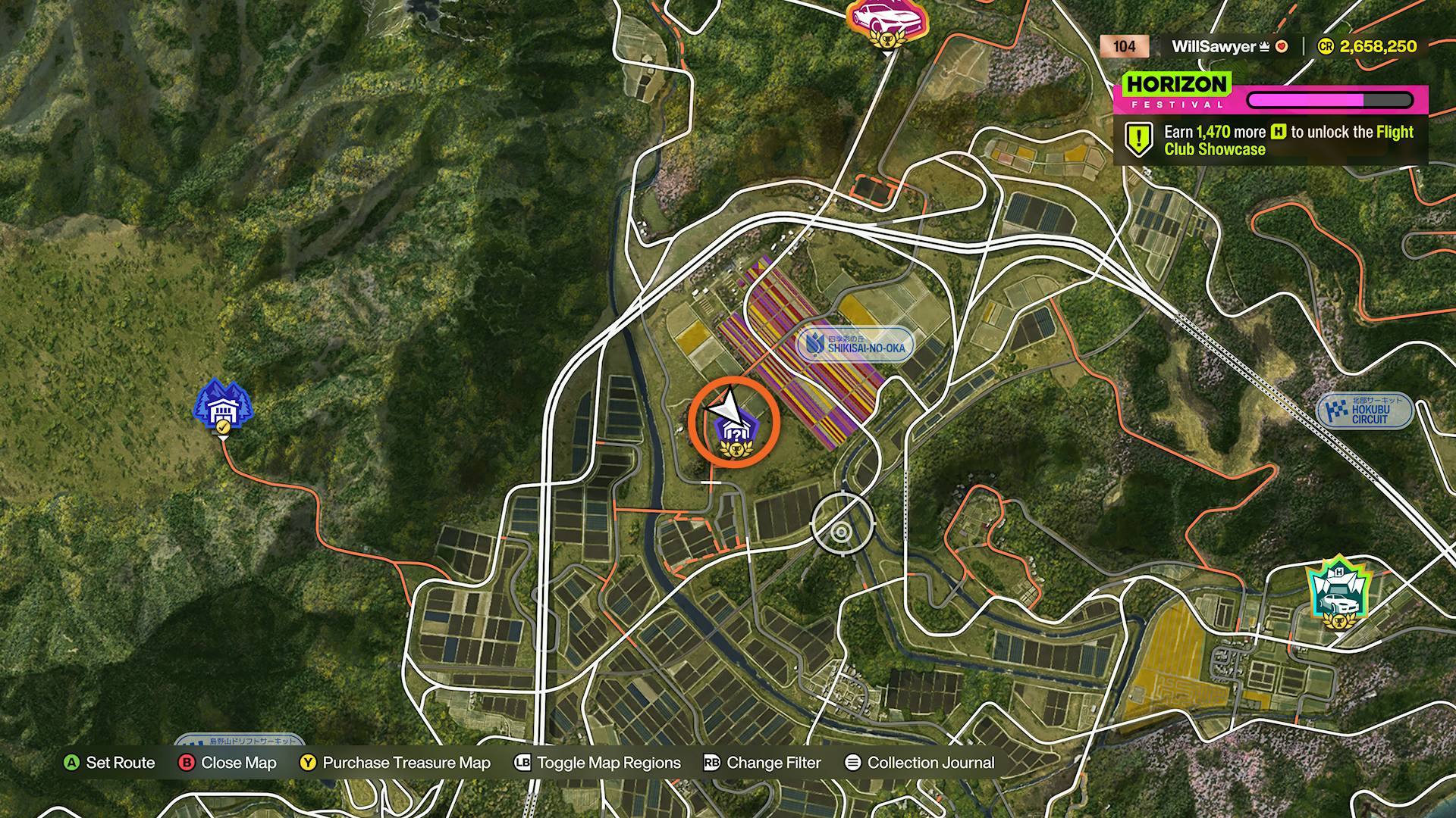 Forza Horizon 6 barn finds map for Lincoln Continental